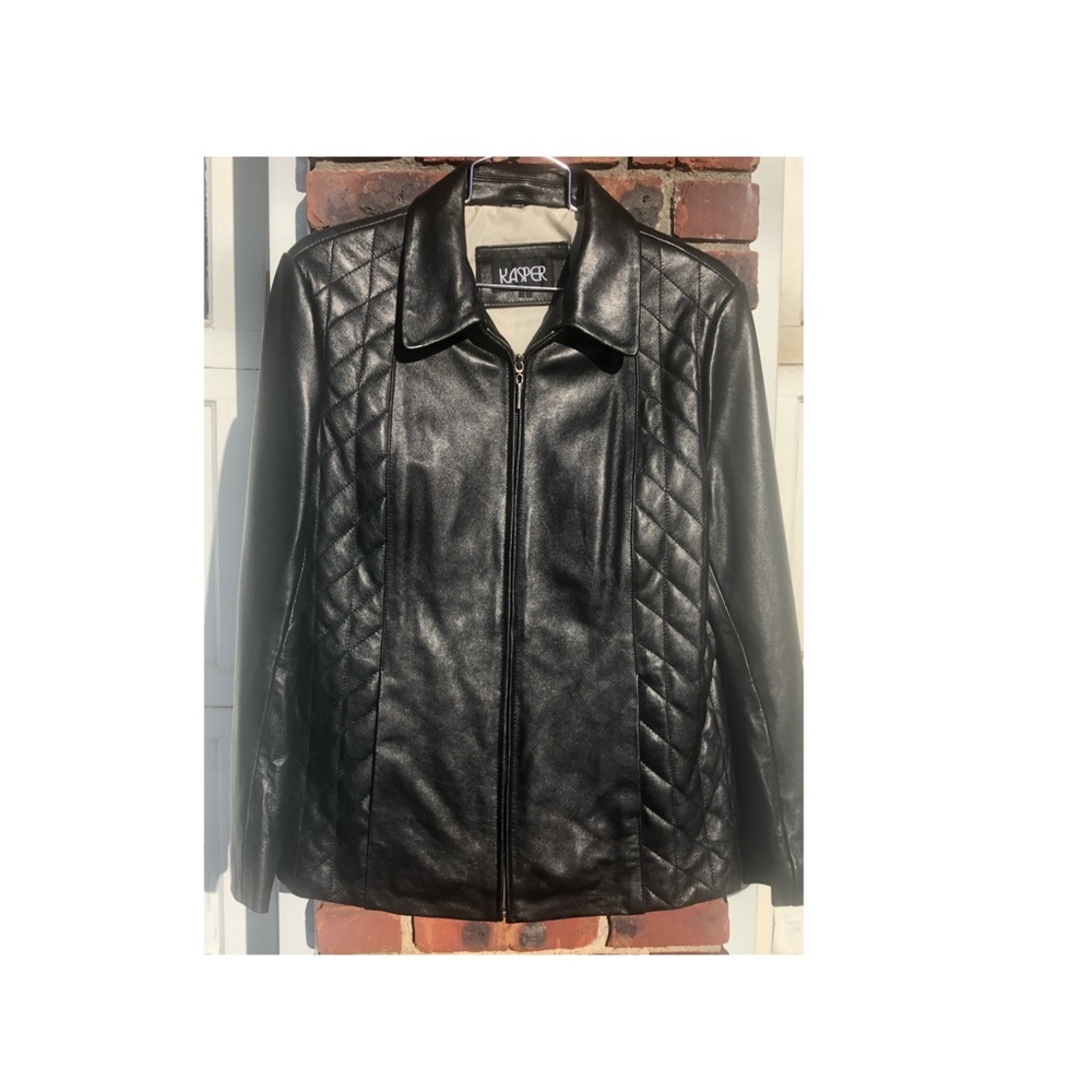 Kasper Zip Up soft Leather Jacket size L